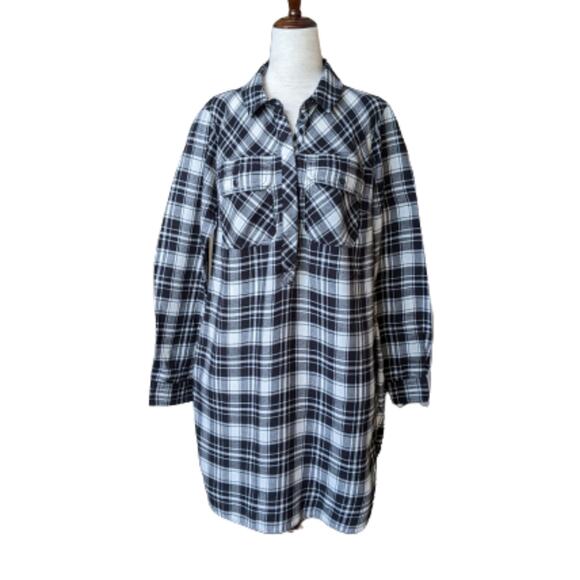 J. Crew Plaid Flannel Shirt Dress Size Small - Picture 1 of 9